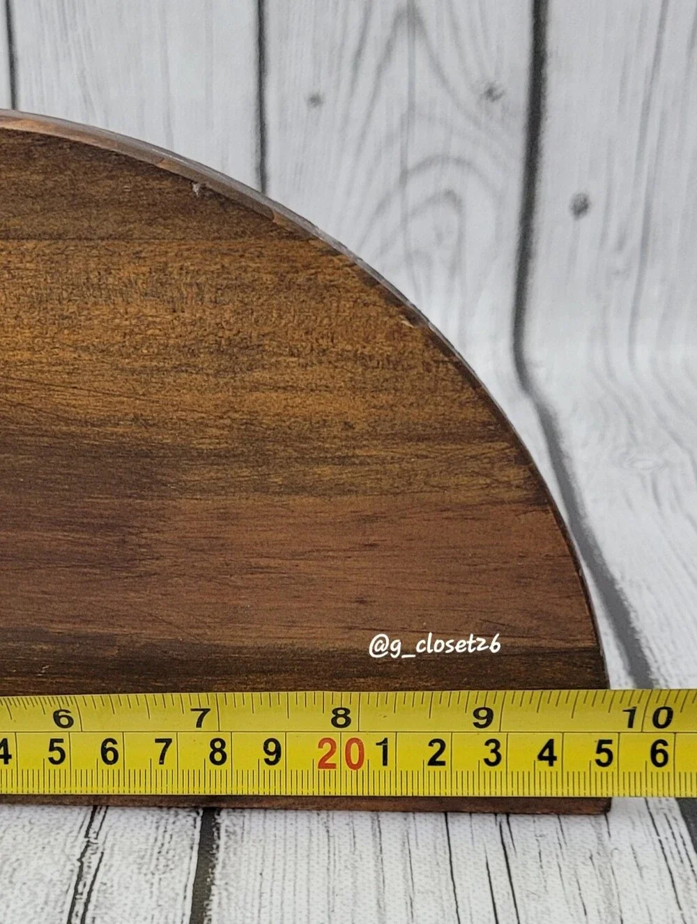 Natural Wood Wall Shelves with Black Scroll Brackets